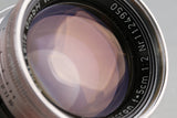 Leica Leitz Summicron 50mm F/2 Lens for Leica L39 CLA By Kanto Camera #58602T