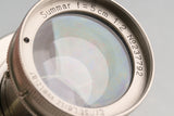 Leica Leitz Summar 50mm F/2 Nickel Lens for Leica L39 #61940T