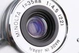 Minolta Prod 20'S Limited 35mm Film Camera With Box #62438L8