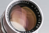 Leica Leitz Summicron 50mm F/2 Lens for Leica M #63103T