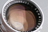 Leica Leitz Summicron 50mm F/2 Lens for Leica M #63106T