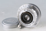 Leica Leitz Elmar 35mm F/3.5 Lens for Leica L39 #63108T