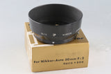 Nikon Nippon Kogaku Nikkor-H Auto 50mm F/2 Non-Ai Lens #63310H12