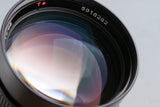 Contax Carl Zeiss Planar T* 85mm F/1.4 AEG Lens for C/Y Mount #63512A1