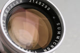 Leica Leitz Summicron 50mm F/2 Lens for Leica M #63615T