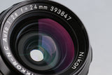 Nikon F + Nikkor-N.C Auto 24mm F/2.8 Lems #63645B3