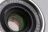 Voigtlander Color-Skopar 35mm F/2.5 MC Lens for Leica L39 #63771C2