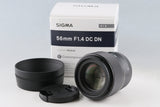 Sigma C 56mm F/1.4 DC DN Lens for Sony E With Box #63986L7