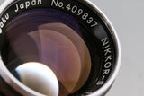 Nikon S2 Black Paint + Nikkor-S 50mm F/1.4 Lens #65867D2
