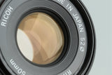Ricoh 50mm F/2 for Pentax K #29356G42