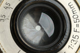 Leica Leitz Elmar 50mm F/3.5 Lens for Leica L39 #37508T