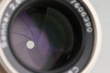 Contax Carl Zeiss Sonnar T* 90mm F/2.8 Lens for G1/G2 #52802A2