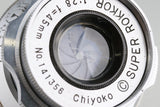 Minolta Super Rokkor 45mm F/2.8 Lens for Leica L39 #52924C1