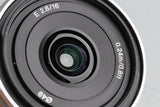 Sony E 16mm F/2.8 Lens #53293H11