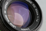 Canon FD 50mm F/1.4 Lens #57628F4