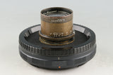 J.H.Dallmeyer London No.3 SER IV CARFAC PATENT 180mm F/6.3 Pentax 67 Mount Modified Lens #58337C4