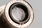 Leica Leitz Hektor 50mm F/2.5 Nickel Lens for Leica L39 #60108T