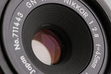 Nikon GN Auto Nikkor 45mm F/2.8 Non-Ai Lens #60486A4