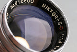 Nikon S + Nikkor-S.C 50mm F/1.4 Lens #60720D3