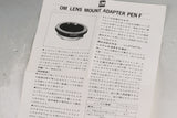 Olympus OM-System OM Lens Mount Adapter Pen F With Box #62243L8