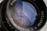 Leica Leitz Elmar 90mm F/4 Lens for Leica L39 + LM Ring #62296T