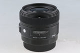 Sigma Art 30mm F/1.4 DC HSM Lens for Canon EF #63343F4