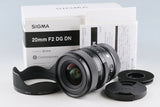 Sigma C 20mm F/2 DG DN Lens for L-Mount With Box #63473L7