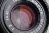 Minolta M-Rokkor-QF 40mm F/2 Lens for Leica M #63617C1