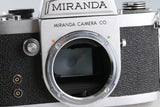 Miranda F 35mm SLR Film Camera + Auto Miranda 50mm F/1.9 Lens #63827F2