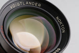 Voigtlander Nokton 50mm F/1.5 ASPH. Lens for Leica L39 + M Adapter #65452 E5